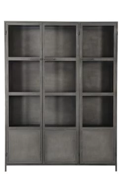 Vitrinekast Industrieel - 3 Deuren -Meubelserie Winkel c948222235a2b0199388705503f771d79e9bd6034e8f54aa957a4daad2ee0032