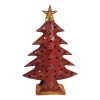 Handgemaakte Waxinehouder Rood 27x9xH40 Cm -Meubelserie Winkel christmastree red h40