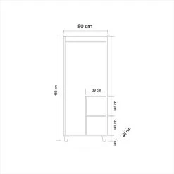 DKK Kledingkast Lantana Wit -Meubelserie Winkel d1880b4a82a6929f9ce94773decd97b02c83a04b67047c780c456150ec8278fd