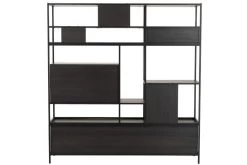 Industrieel Zwarte Rek 5 Planken En 4 Deuren -Meubelserie Winkel d242b0b904127198529fd91f35ebedbe85afe3786d5608bbf60286d183e064b0
