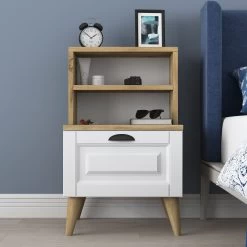 DKK Nachtkastje BD105 - 1917 Walnoot Wit