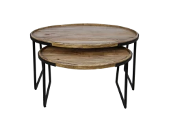 Salontafel Mango Hout - Paulson - Set Van 2 -Meubelserie Winkel de kisten koning 106033 2 1