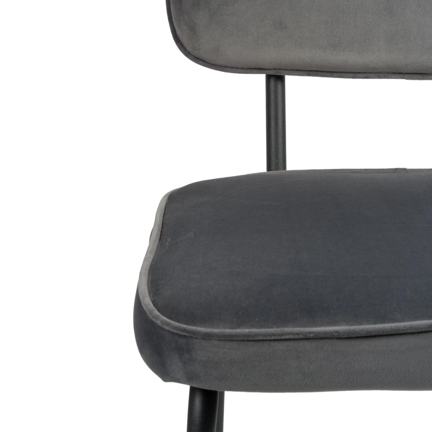 Joe Eetkamerstoel - Grijs | Velvet 4 Joe Eetkamerstoel - Grijs | Velvet - Afbeelding 2