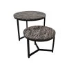 Ronde Salontafel Set Van 2 - ø60x45/ø45x34 - Bruin/zwart - Marmer 1 Ronde Salontafel Set Van 2 - ø60x45/ø45x34 - Bruin/zwart - Marmer -Meubelserie Winkel de kisten koning 107544 1