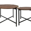 Salontafel Nordic - Mangohout/ijzer - Set Van 2 1 Salontafel Nordic - Mangohout/ijzer - Set Van 2 -Meubelserie Winkel de kisten koning 107547 1
