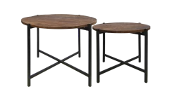 Salontafel Nordic - Mangohout/ijzer - Set Van 2