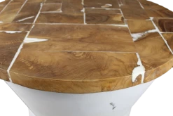 Salontafel Emmer - ø55 Cm - White Resin Teak/ijzer 7 Salontafel Emmer - ø55 Cm - White Resin Teak/ijzer -Meubelserie Winkel de kisten koning 107548 3
