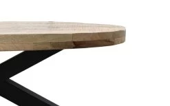 Ovale Salontafel - 130x80x45 - Naturel/zwart - Mangohout/metaal -Meubelserie Winkel de kisten koning 107555 4