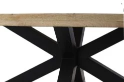 Ovale Salontafel - 130x80x45 - Naturel/zwart - Mangohout/metaal -Meubelserie Winkel de kisten koning 107555 5