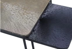 Salontafel Fletcher - 70x50x45/55x40x37 - Goud/zwart - Aluminium/Ijzer -Meubelserie Winkel de kisten koning 107558 3