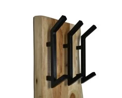 Kapstok Live Edge - 25x13x60 - Naturel - Acaciahout/metaal -Meubelserie Winkel de kisten koning 107597 3