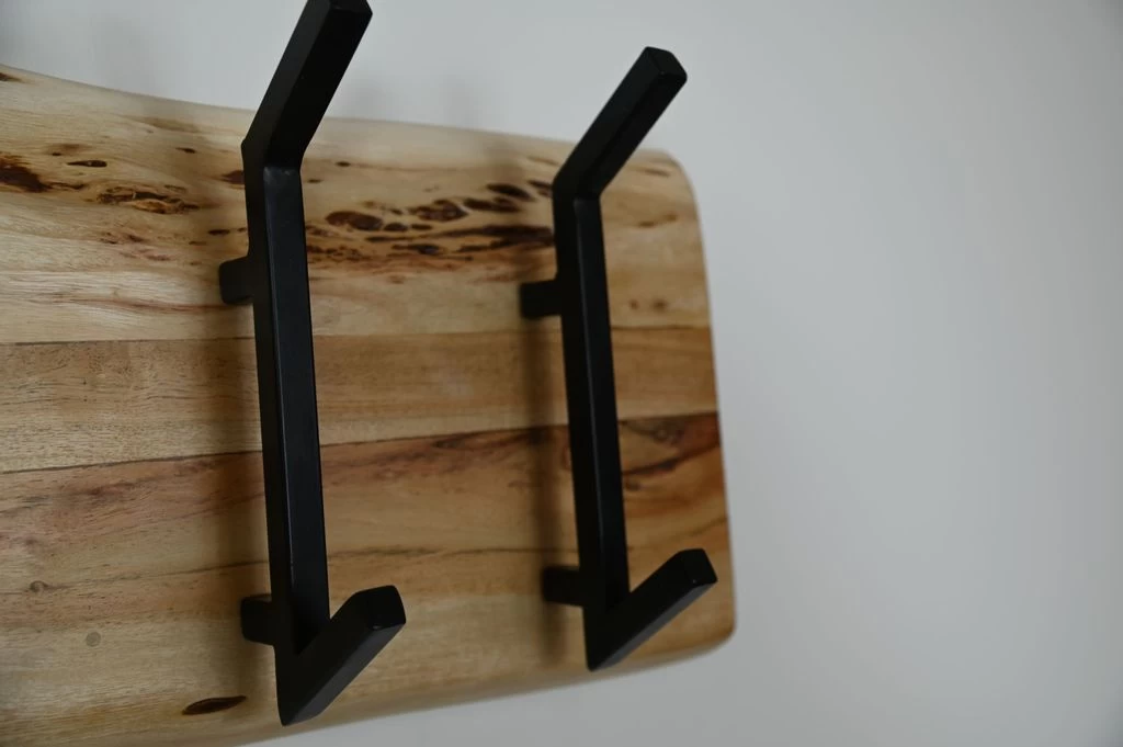 Kapstok Live Edge - 60x13x26 - Naturel - Acaciahout/metaal 6 Kapstok Live Edge - 60x13x26 - Naturel - Acaciahout/metaal - Afbeelding 4