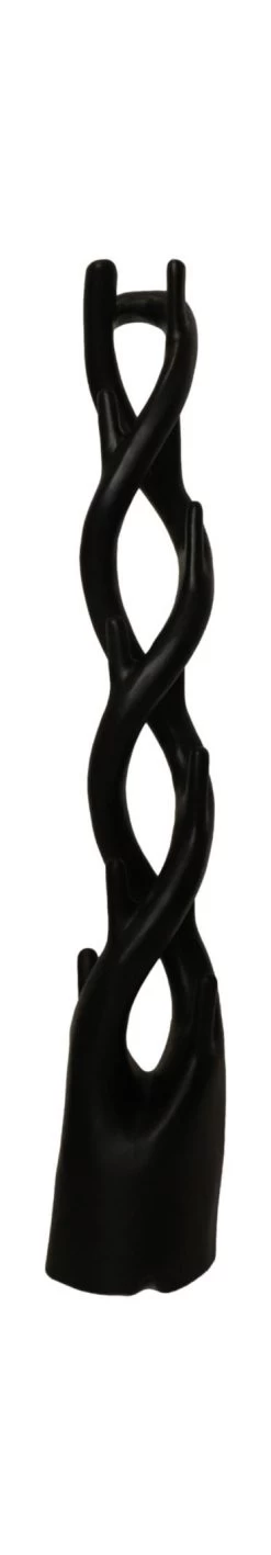 Dubbele Kapstok - 30x30x190 - Zwart - Munggur