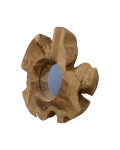 Wandspiegel Kecik - 30x30 - Naturel - Teak/glas 10 Wandspiegel Kecik - 30x30 - Naturel - Teak/glas -Meubelserie Winkel de kisten koning 107856 2