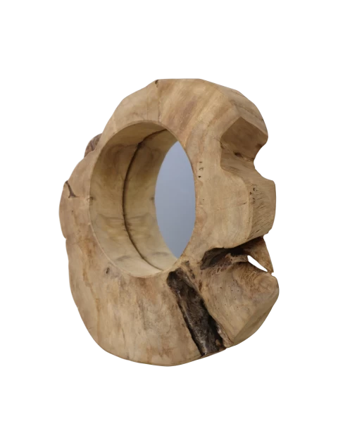 Wandspiegel Kecik - 30x30 - Naturel - Teak/glas 7 Wandspiegel Kecik - 30x30 - Naturel - Teak/glas - Afbeelding 5