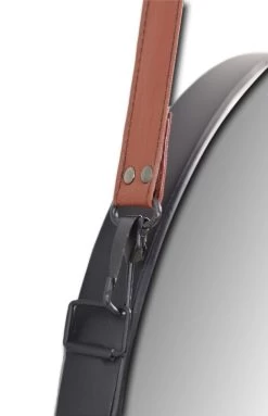 Ronde Wandspiegel Met Riem - ø45 Cm - Zwart/bruin 8 Ronde Wandspiegel Met Riem - ø45 Cm - Zwart/bruin -Meubelserie Winkel de kisten koning 107867 3
