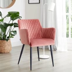 Eetkamerstoel Velvet Fluweel Rose - Velvet Roze 12 Eetkamerstoel Velvet Fluweel Rose - Velvet Roze -Meubelserie Winkel de kisten koning 107986 2