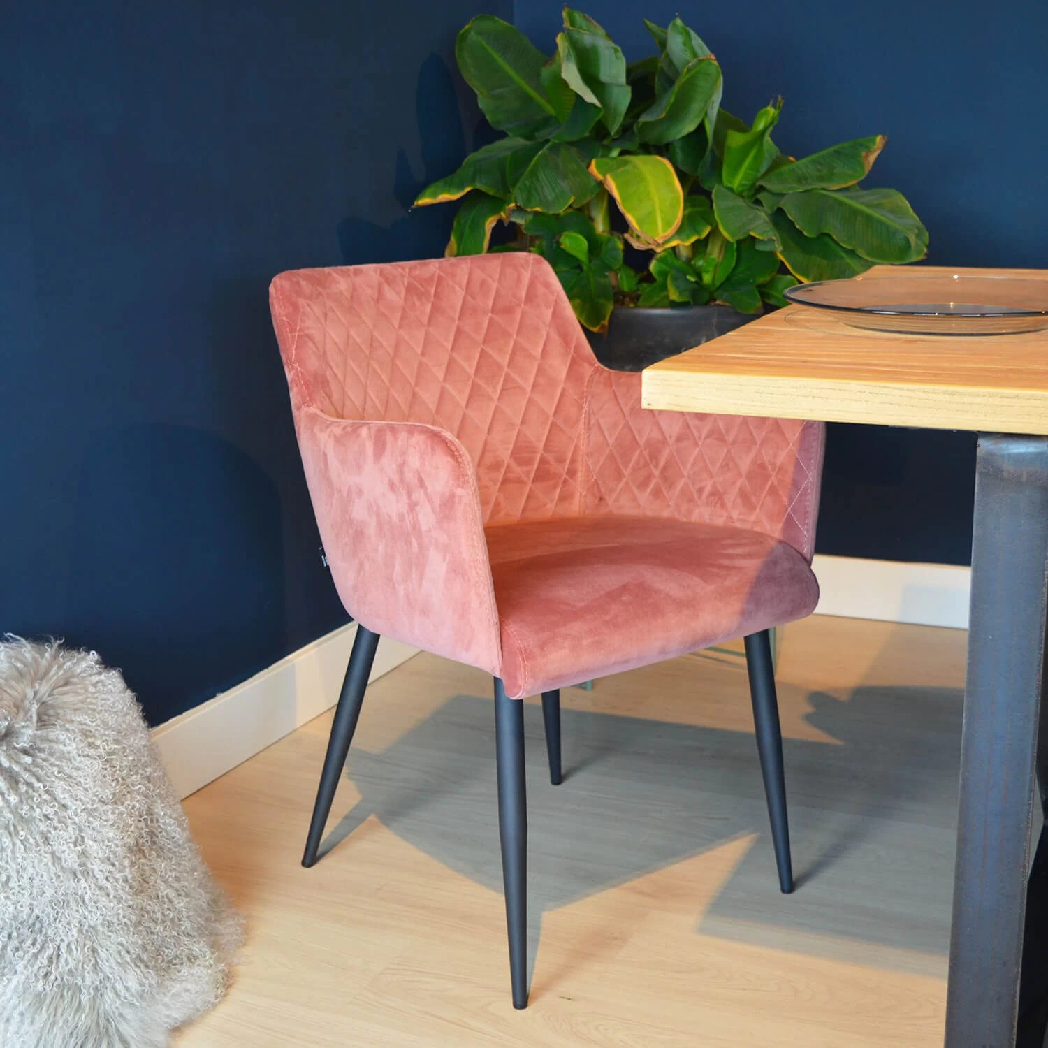Eetkamerstoel Velvet Fluweel Rose - Velvet Roze 5 Eetkamerstoel Velvet Fluweel Rose - Velvet Roze - Afbeelding 3