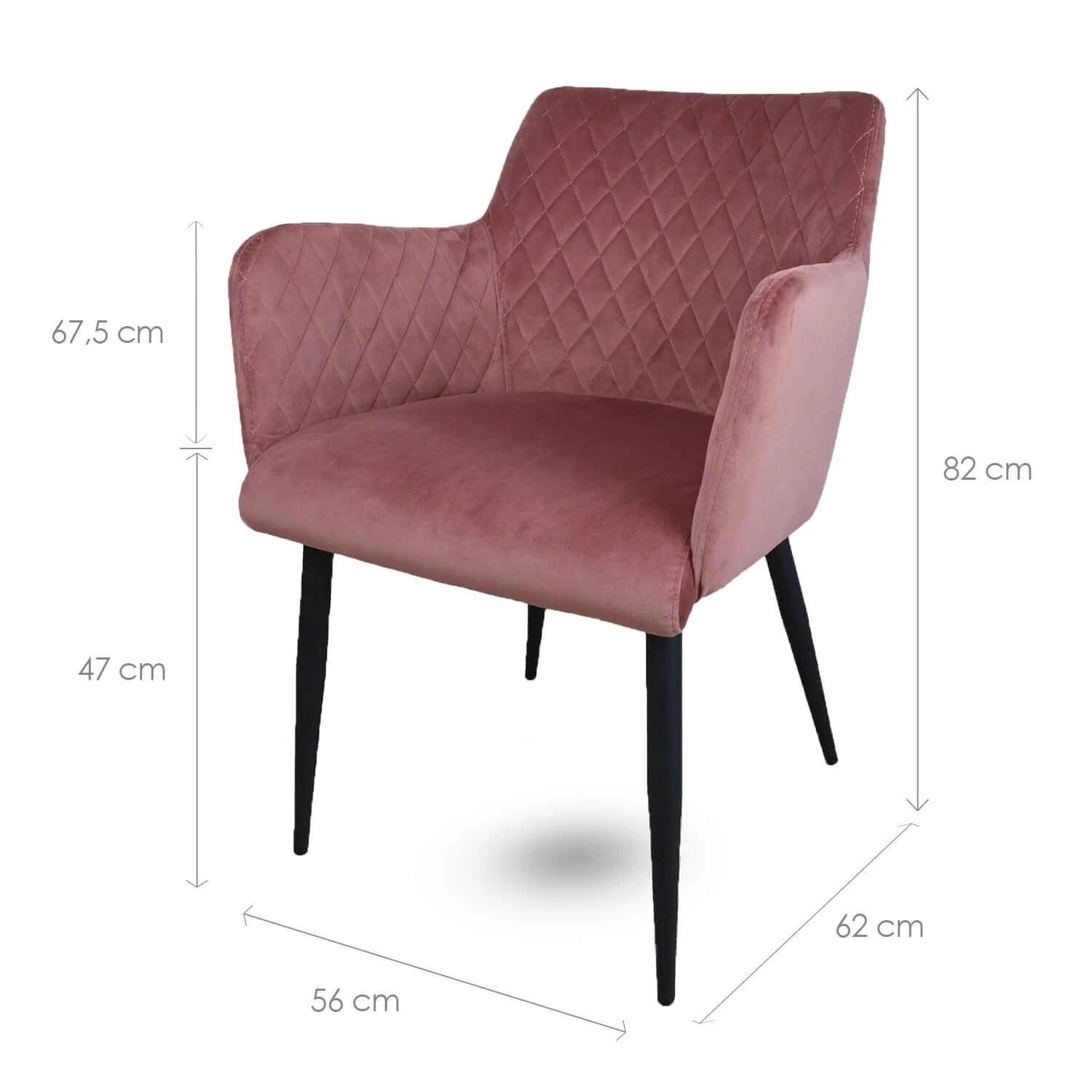 Eetkamerstoel Velvet Fluweel Rose - Velvet Roze 7 Eetkamerstoel Velvet Fluweel Rose - Velvet Roze - Afbeelding 5