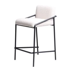 Barkruk Velvet Fluweel En Bouclé Metaal 65 Cm LEV