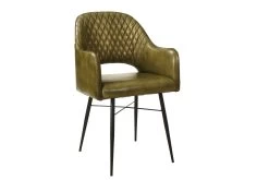 Gasly Leren Stoel Olijf 58x60x95 Cm