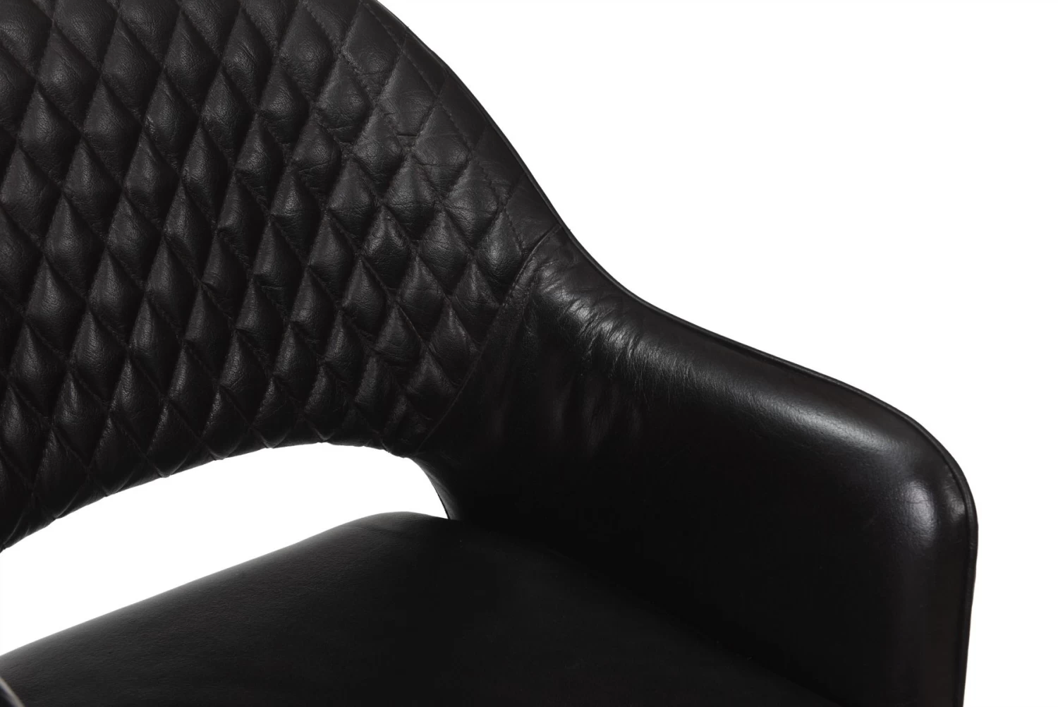 Gasly Leren Stoel Zwart 58x60x92 Cm 4 Gasly Leren Stoel Zwart 58x60x92 Cm - Afbeelding 2