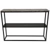 Console Tafel Marseille - 120x32x85 - Bruin/zwart - Marmer/metaal