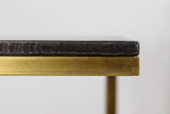 Bijzettafel Finnley - Black Wash/antique Gold - Mangohout/ijzer -Meubelserie Winkel de kisten koning 108164 4