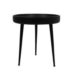 Bijzettafel Ventura - ø40 Cm - Zwart - Mangohout/ijzer 7 Bijzettafel Ventura - ø40 Cm - Zwart - Mangohout/ijzer -Meubelserie Winkel de kisten koning 108166 2