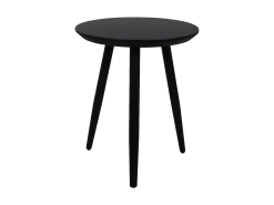 Bijzettafel Zurich - ø40x50 - Zwart - Acaciahout/ijzer