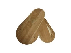 Salontafels Zurich - 95x52x46 - Naturel/zwart - Acaciahout/ijzer - Set Van 2 -Meubelserie Winkel de kisten koning 108169 4