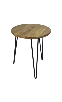 Bijzettafel - Naturel/zwart