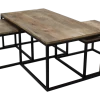 Salontafel - Mangohout/ijzer - Set Van 3 -Meubelserie Winkel de kisten koning 108175 1