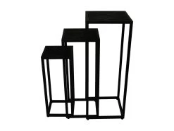 Plantenstandaard Verona - 35x35x90/30x30x75/25x25x60 - Zwart- Mangohout/ijzer 9 Plantenstandaard Verona - 35x35x90/30x30x75/25x25x60 - Zwart- Mangohout/ijzer -Meubelserie Winkel de kisten koning 108178 3