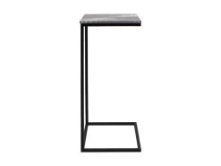 Bijzettafel Fletcher - 38x30x65 - Zilver/zwart - Ijzer/aluminium