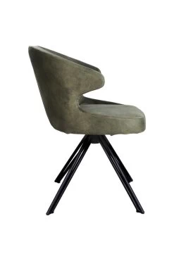 Eetkamerstoel Nashville - Jungle Groen - Velours/metaal - 59x60x80 Cm -Meubelserie Winkel de kisten koning 108241 3