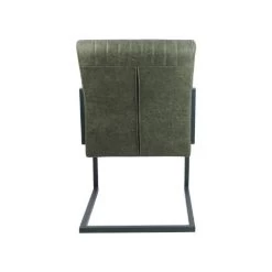 Eetkamerstoel Texas Set Van 2 - Army Green - Yachtleder/metaal - 55x50x85 Cm -Meubelserie Winkel de kisten koning 108242 4