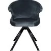 Eetkamerstoel Nashville - Antraciet - Velours/metal - 59x60x80 Cm