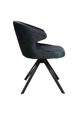 Eetkamerstoel Nashville - Antraciet - Velours/metal - 59x60x80 Cm -Meubelserie Winkel de kisten koning 108245 3