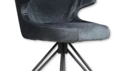 Eetkamerstoel Nashville - Antraciet - Velours/metal - 59x60x80 Cm -Meubelserie Winkel de kisten koning 108245 5