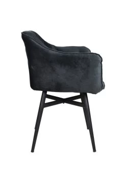Eetkamerstoel Glendale - Antraciet - Velours/metaal - 68x61x85 Cm -Meubelserie Winkel de kisten koning 108247 3