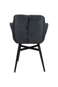 Eetkamerstoel Glendale - Antraciet - Velours/metaal - 68x61x85 Cm -Meubelserie Winkel de kisten koning 108247 4