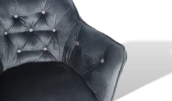 Eetkamerstoel Glendale - Antraciet - Velours/metaal - 68x61x85 Cm -Meubelserie Winkel de kisten koning 108247 5