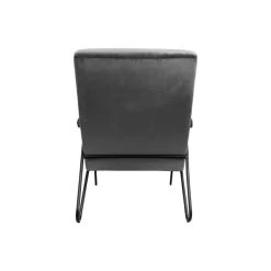 Fauteuil Chicago - Donkergrijs/zwart - Velours/metaal - 95x69x88 Cm 10 Fauteuil Chicago - Donkergrijs/zwart - Velours/metaal - 95x69x88 Cm -Meubelserie Winkel de kisten koning 108255 4