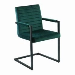 Eetkamerstoel Colorado - Velours/metaal - Bosgroen - Set Van 2 -Meubelserie Winkel de kisten koning 108256 3