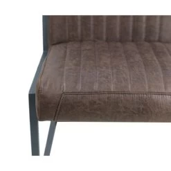 Eetkamerstoel Texas Set Van 2 - Espresso - Yachtleder/metaal - 55x50x85 Cm -Meubelserie Winkel de kisten koning 108257 5