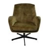Fauteuil Cleveland - Groen/zwart - Adore/metaal - 75x73x88 Cm