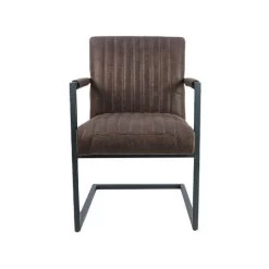 Eetkamerstoel Texas Met Armleuning Set Van 2 - Espresso - Yachtleder/metaal 8 Eetkamerstoel Texas Met Armleuning Set Van 2 - Espresso - Yachtleder/metaal -Meubelserie Winkel de kisten koning 108262 2