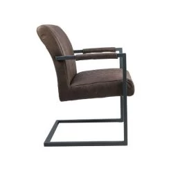 Eetkamerstoel Texas Met Armleuning Set Van 2 - Espresso - Yachtleder/metaal 9 Eetkamerstoel Texas Met Armleuning Set Van 2 - Espresso - Yachtleder/metaal -Meubelserie Winkel de kisten koning 108262 3