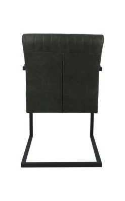 Eetkamerstoel Texas Met Armleuning Set Van 2 - Army Green- Yachtleder - 55x50x85 Cm -Meubelserie Winkel de kisten koning 108263 4